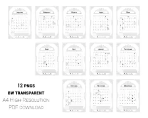 2022 Monthly Witch Planner. Includes Wiccan dates in Northern & Southern Hemisphere, horoscopes, moon phases, eclipses