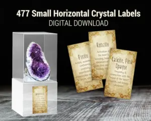 477 Small Vertical Crystal Labels