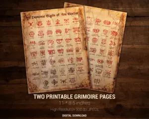 Aged grimoire pages 72 Demonic Sigils of Ars Goetia-2