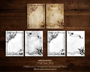 Junk journal digital paper pack download. Angels and Demons
