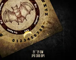 Bat Pendulum Board for Dowsing. Mystical Ouija Divination Board