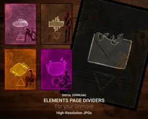 Book Of Shadows Blank Page Dividers