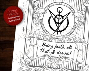 Manifest my desires magick symbol