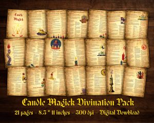Candle magick divination pack for beginners. An introduction to divination by candle.