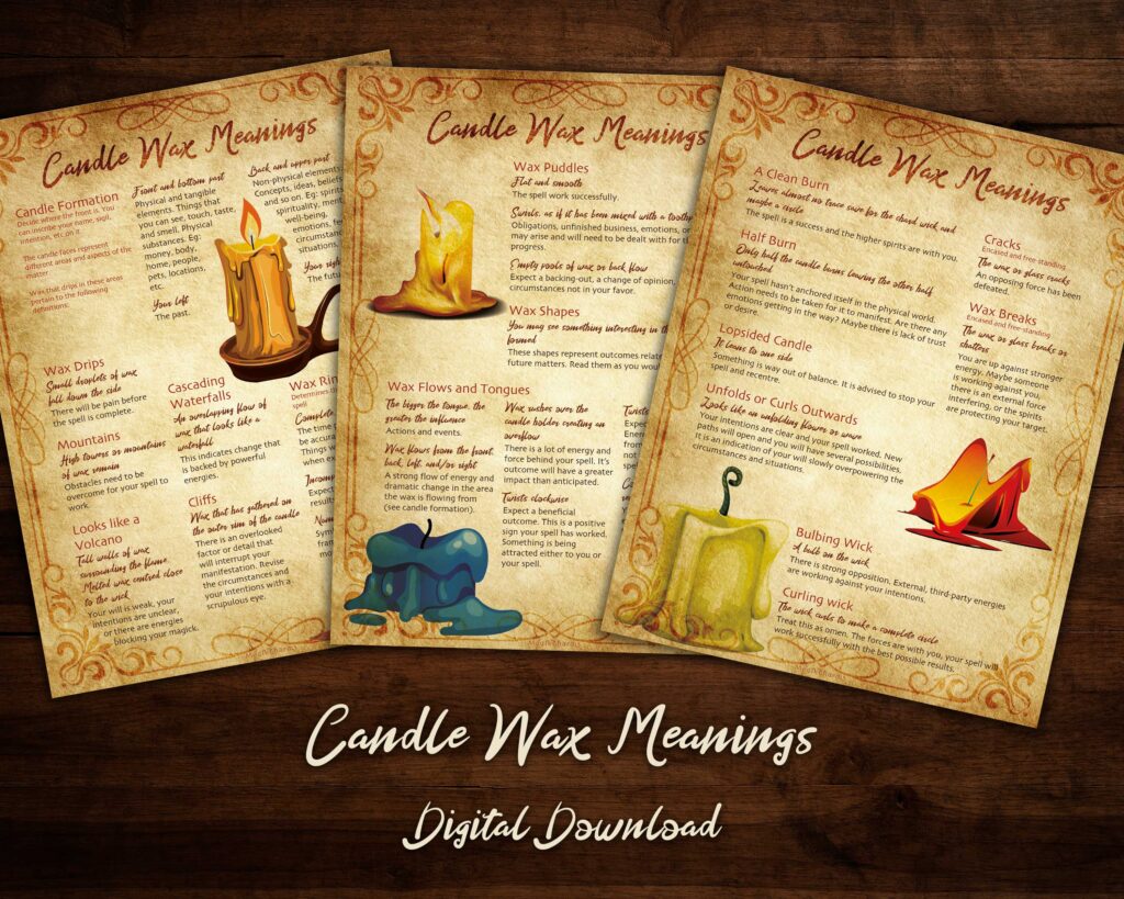Candle Wax Meanings Magik Charms