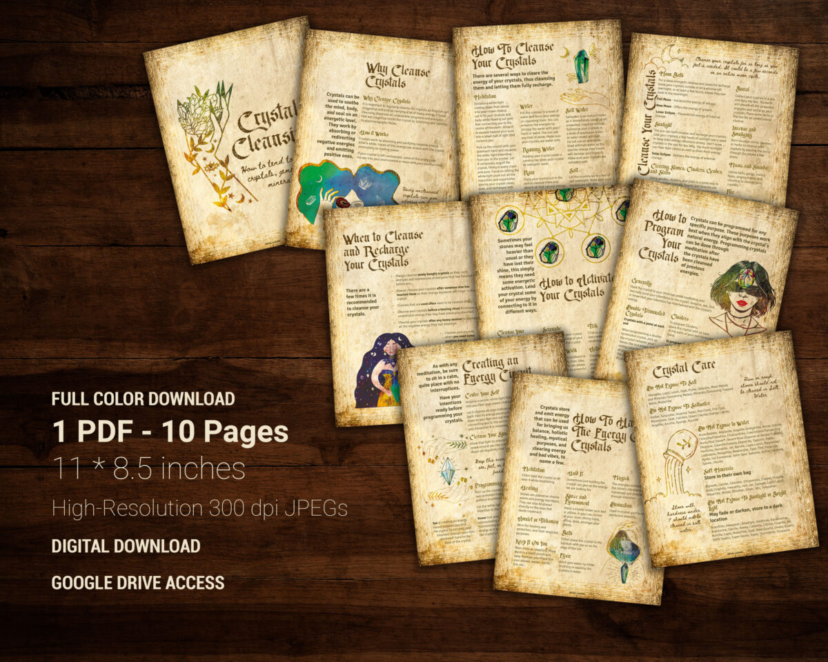 Crystal cleansing download for Book Of Shadows