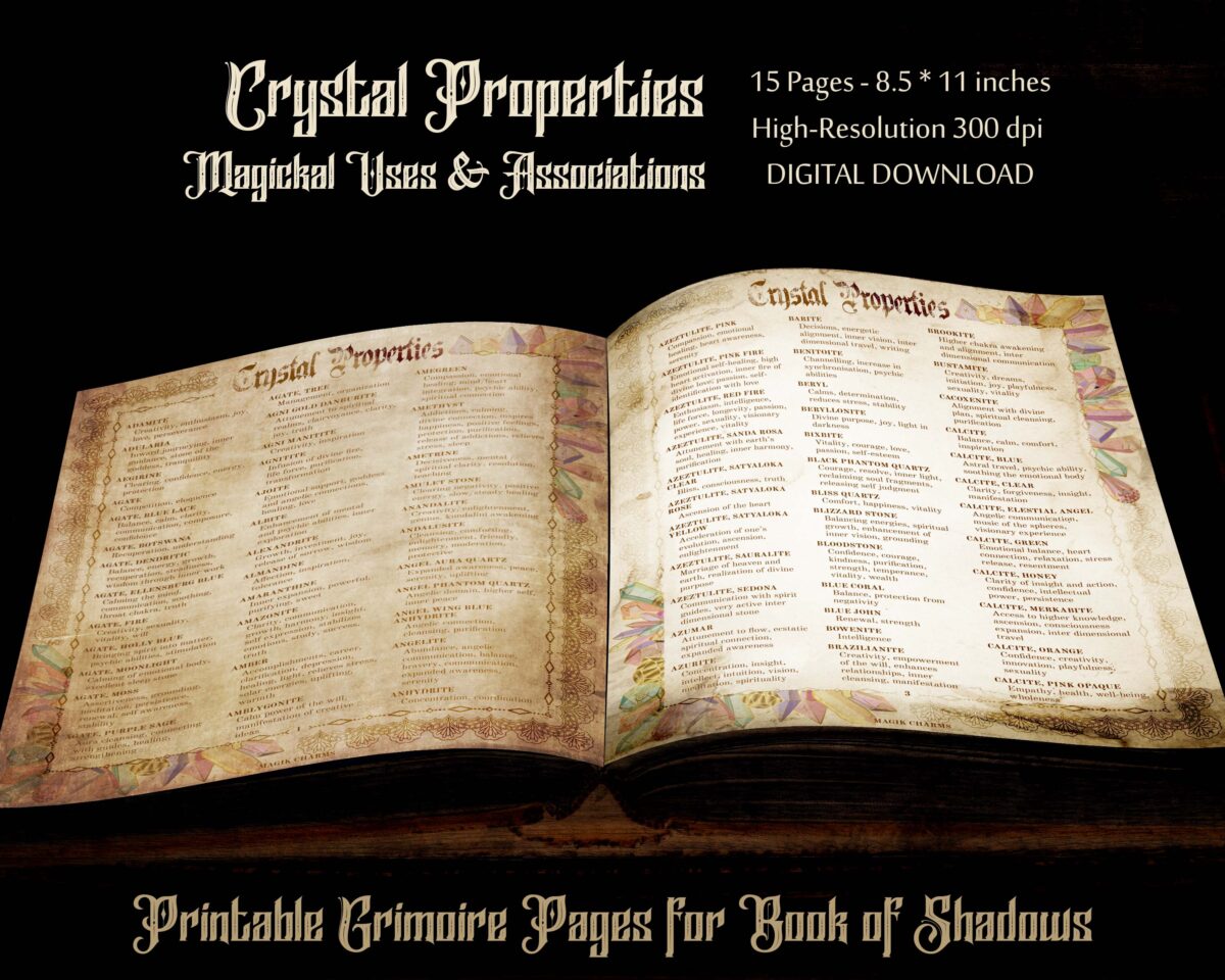 Crystal book of shadow pages digital download