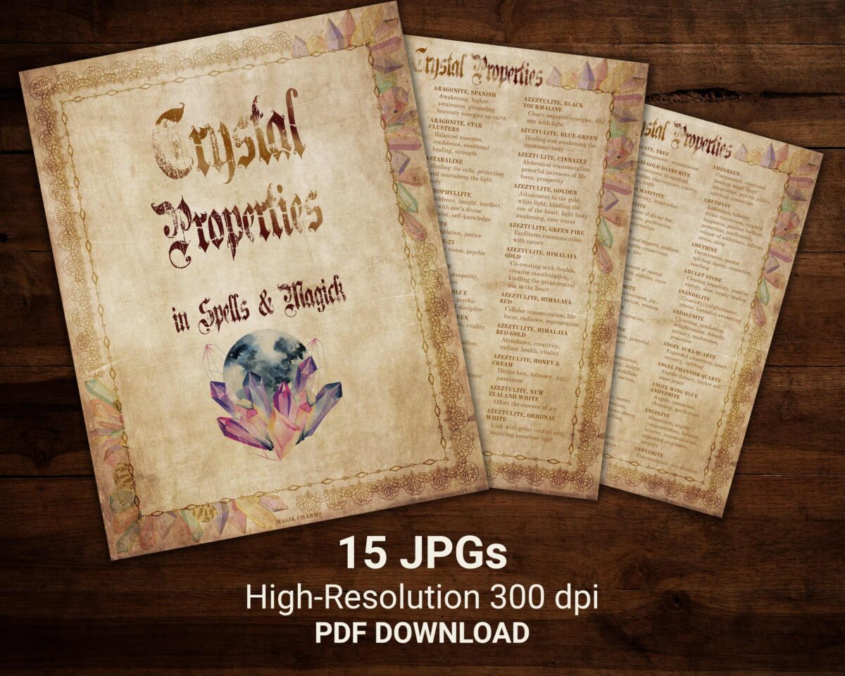Crystals magickal properties for crystal healing and witchcraft