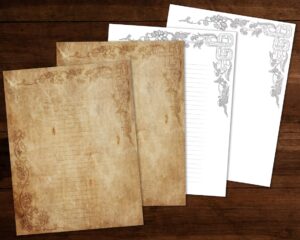 Floral aged digital paper