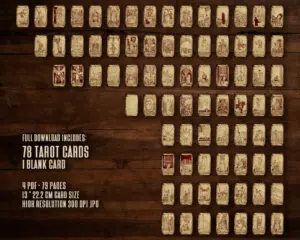 Grunge Tarot Cards Rider & Waite Deck Full Set