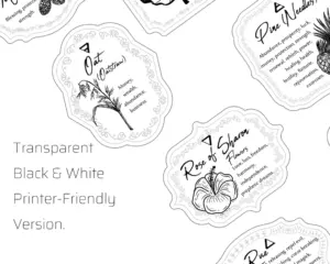 Herb & Spices v3 Apothecary Label Set 48 Printable
