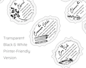 Herb & Spices v6 Apothecary Label Set 60 Printable