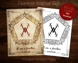 I am a Fearless Warrior Sigil Chaos Magic Printable