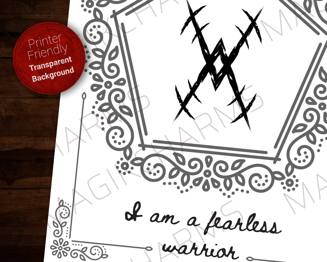 I am a Fearless Warrior Sigil Chaos Magic Printable