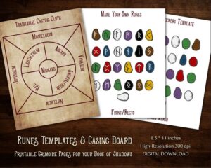 Make-Your-Own-Runes.-Elder-Futhark-Template-Cut-Out-Traditional-Casting-Cloth-with-9-realms-of-Norse-Mythology