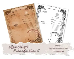 Moon Magick Spell Ritual Template