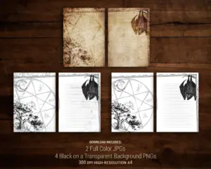 Gothic A4 digital paper pack