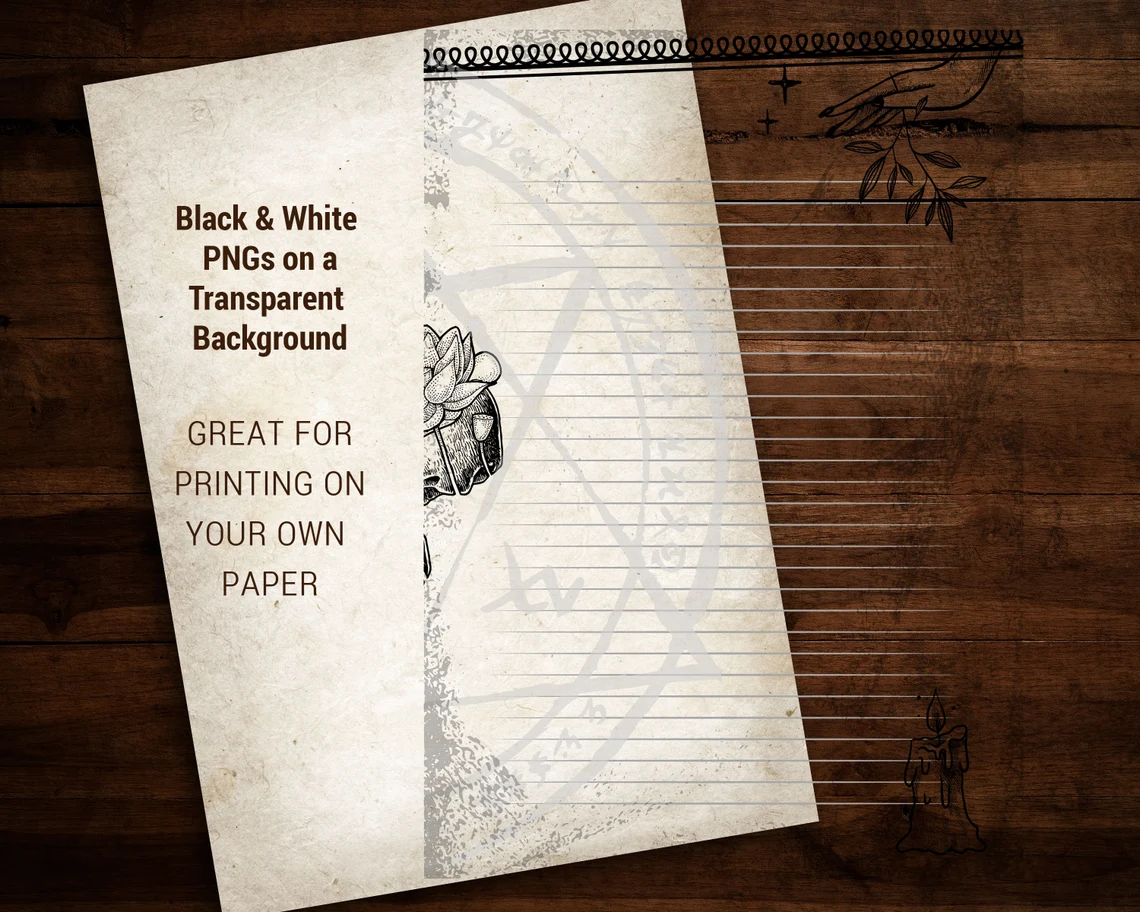 Transparent gothic paper