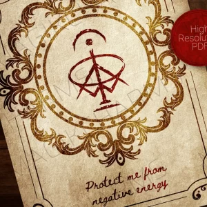 Protect me from negative energy Sigil Chaos Magick Book of Shadow Printable