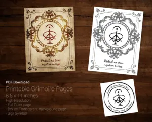 Protect me from negative energy Sigil Chaos Magick Book of Shadow Printable