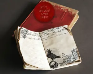 Ravens, Roses, & Craniums Printable Junk Journal