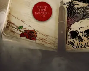 Printable mini gothic diary