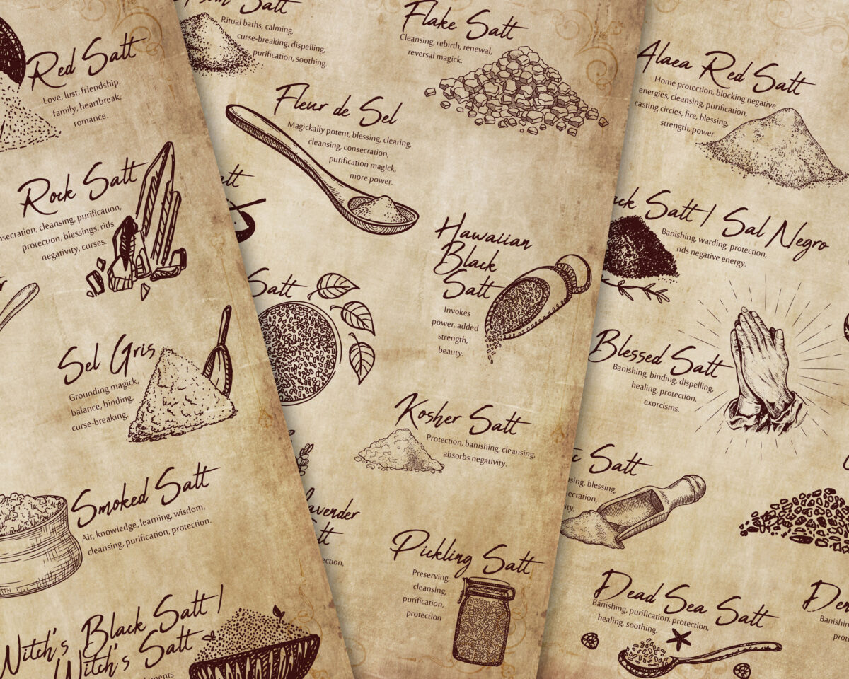 Salts metaphysical correspondences and associations in kitchen witchery