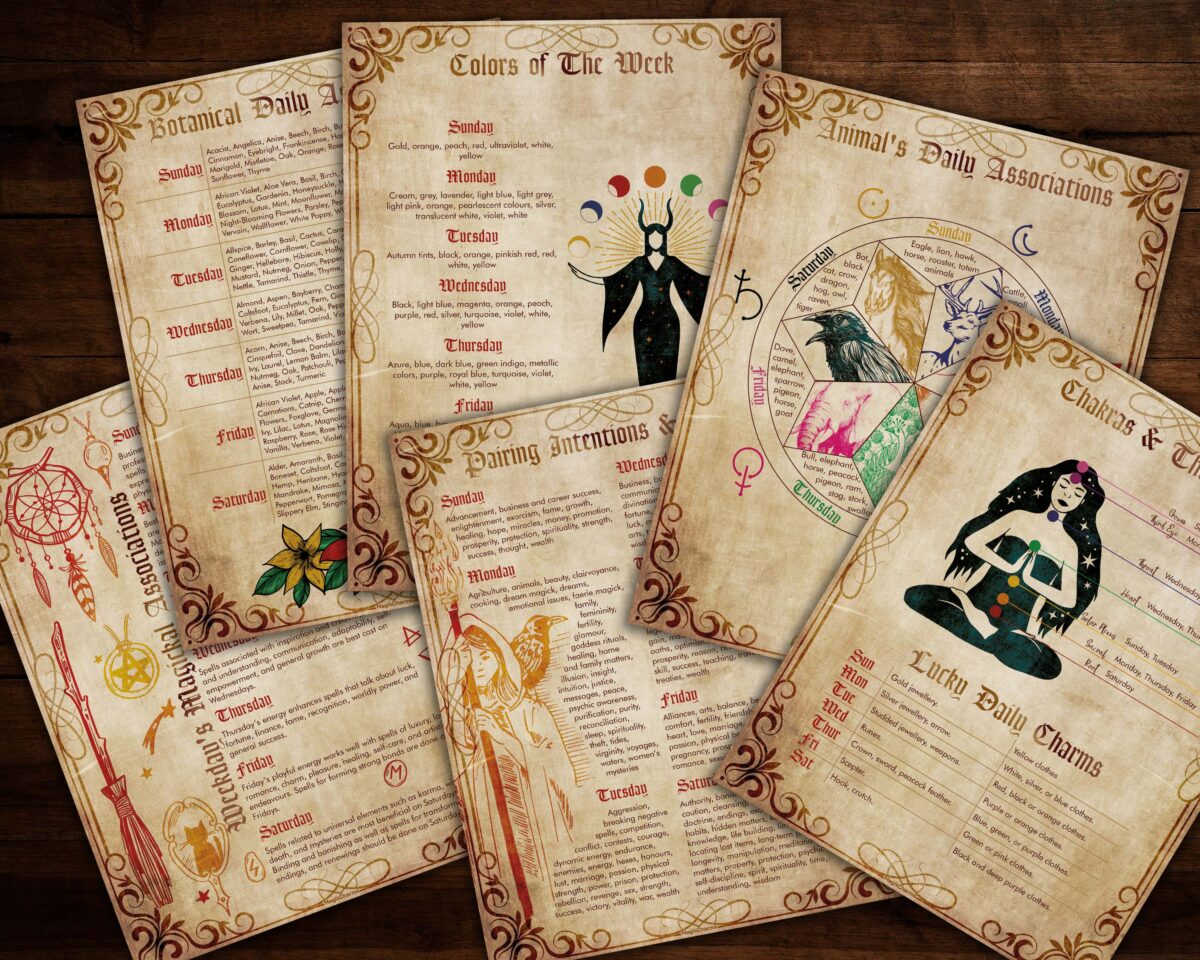 Days of the week energies in witchcraft to boost spells